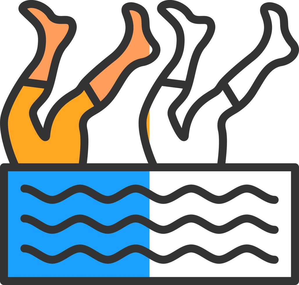 artistiek zwemmen vector icoon ontwerp