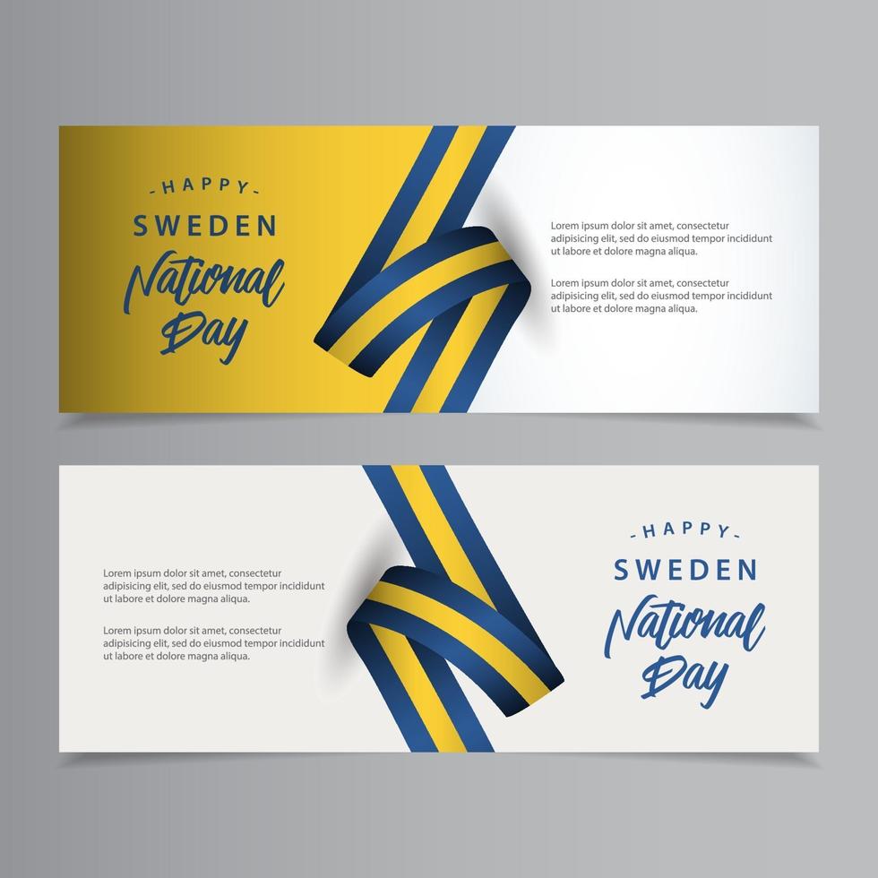 gelukkige zweden onafhankelijkheidsdag viering creatief ontwerp vector sjabloon ontwerp illustratie