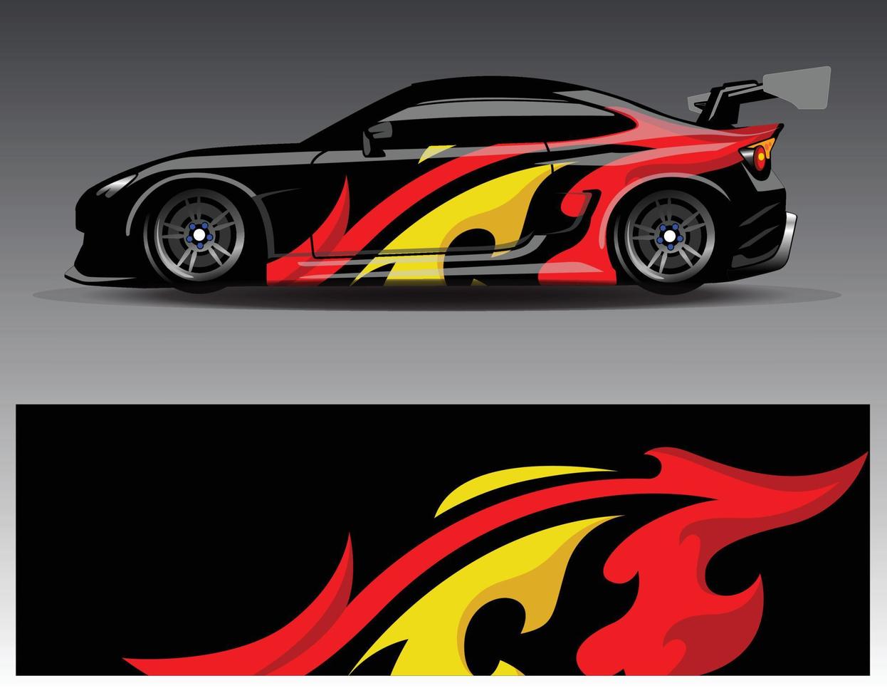 auto wrap ontwerp vector. grafische abstracte streep racen achtergrond kit ontwerpen voor wrap voertuig race auto rally avontuur en livery vector