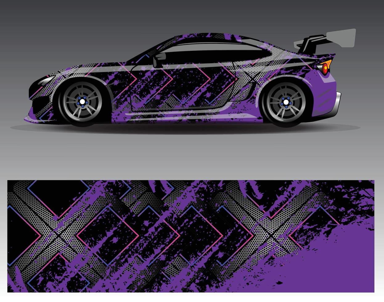 auto wrap ontwerp vector. grafische abstracte streep racen achtergrond kit ontwerpen voor wrap voertuig race auto rally avontuur en livery vector