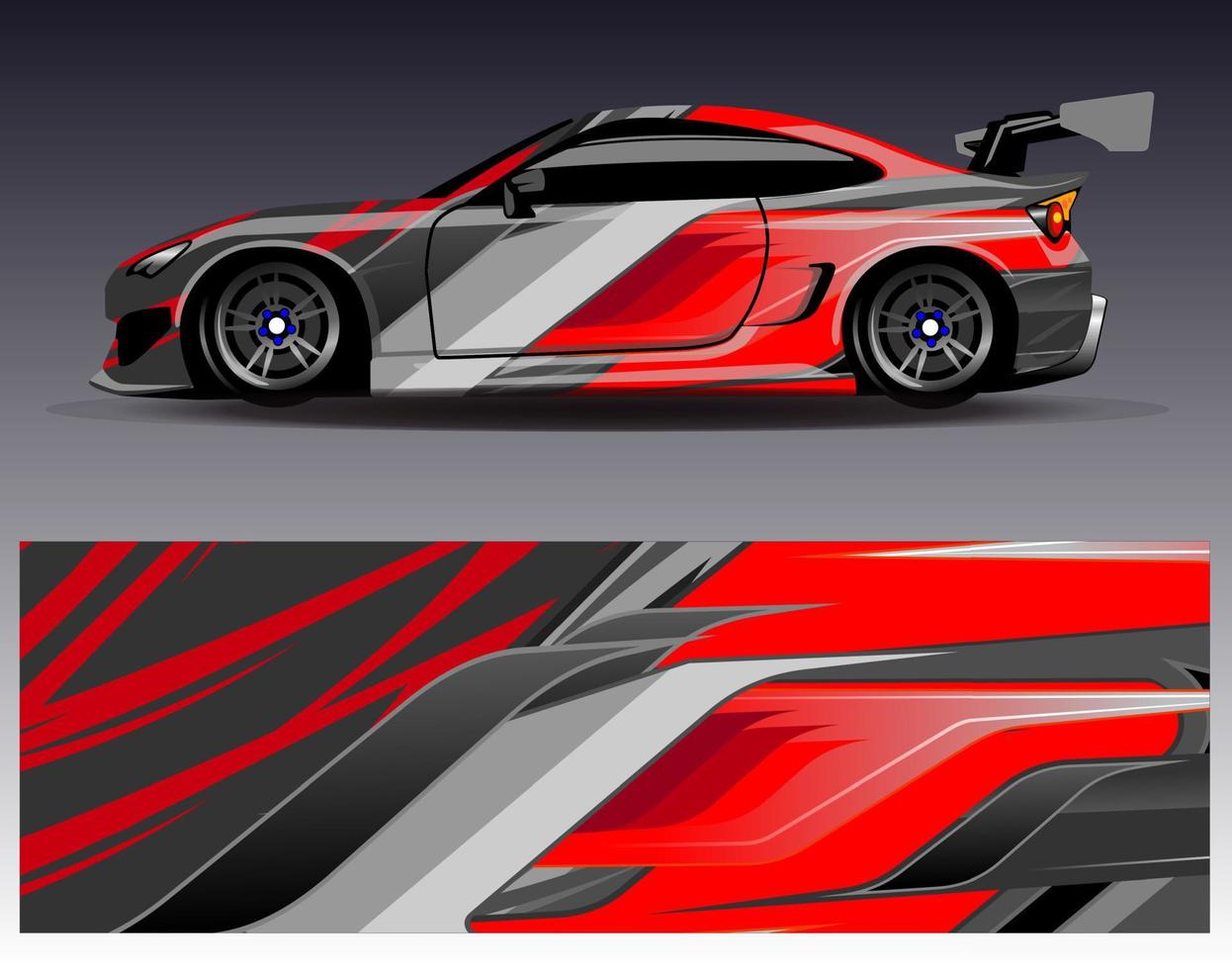 auto wrap ontwerp vector. grafische abstracte streep racen achtergrond kit ontwerpen voor wrap voertuig race auto rally avontuur en livery vector