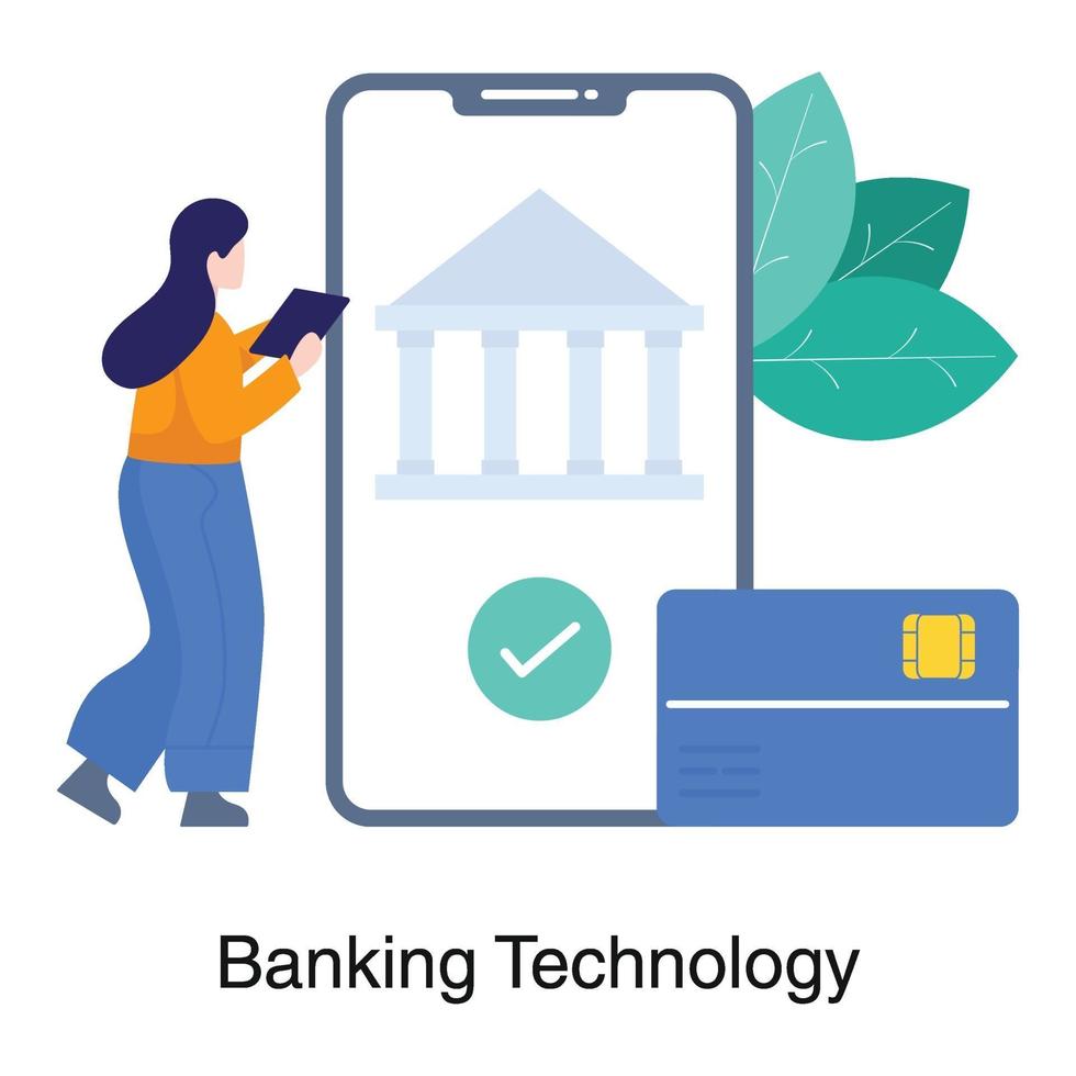 online bankieren technologie concept vector