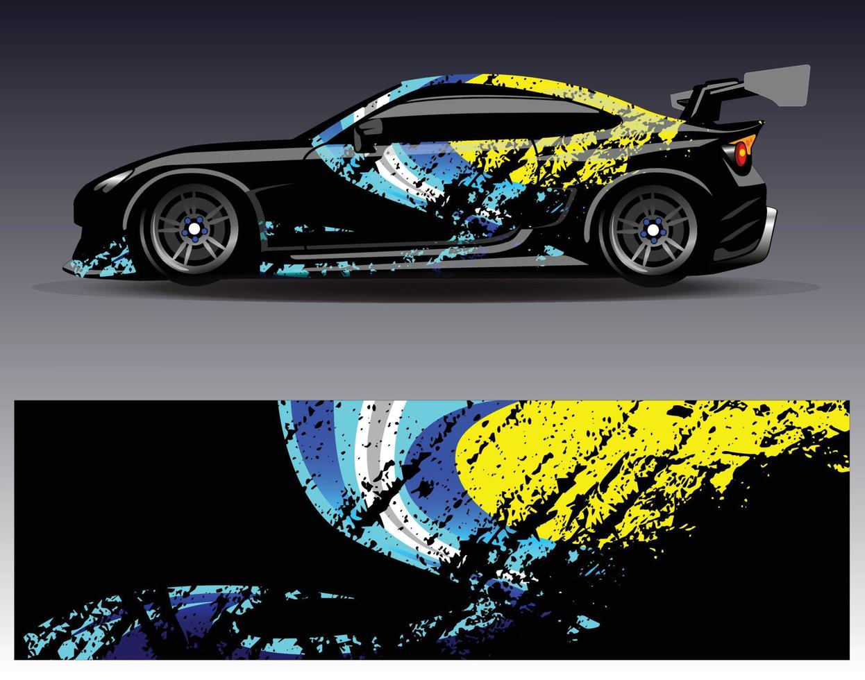 auto wrap ontwerp vector. grafische abstracte streep racen achtergrond kit ontwerpen voor wrap voertuig race auto rally avontuur en livery vector