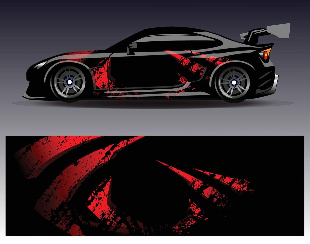 auto wrap ontwerp vector. grafische abstracte streep racen achtergrond kit ontwerpen voor wrap voertuig race auto rally avontuur en livery vector