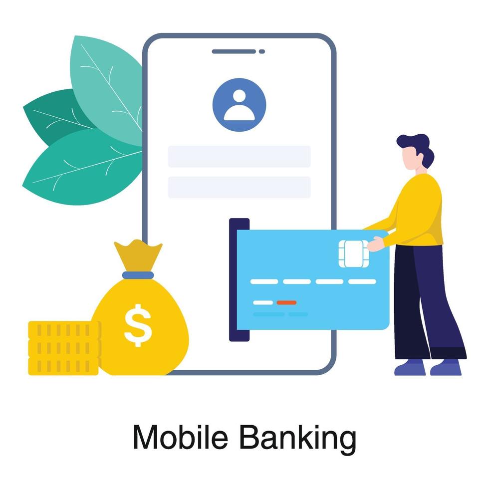 mobiel bankieren app-concept vector