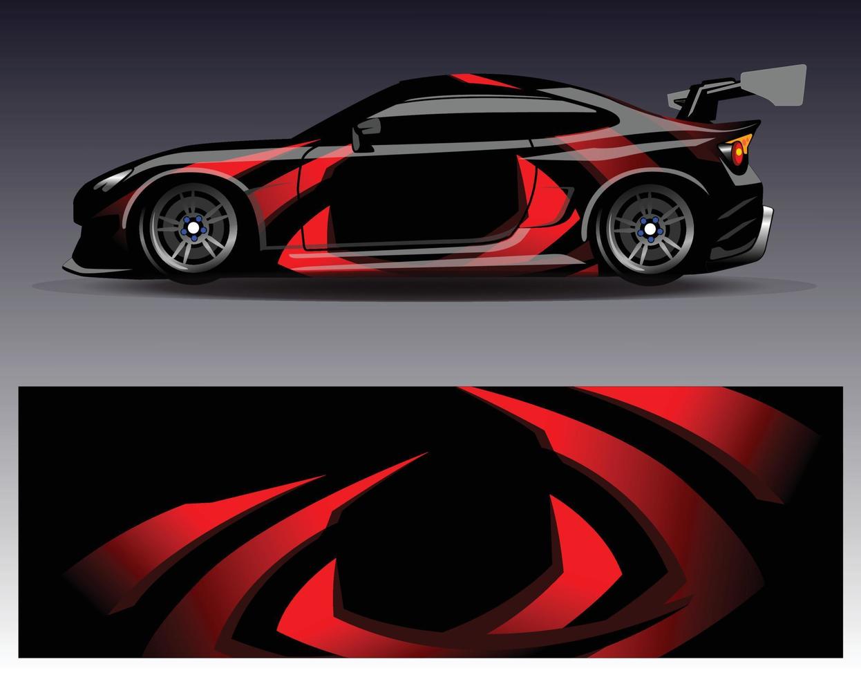 auto wrap ontwerp vector. grafische abstracte streep racen achtergrond kit ontwerpen voor wrap voertuig race auto rally avontuur en livery vector