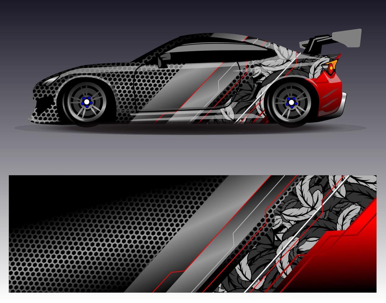 auto wrap ontwerp vector. grafische abstracte streep racen achtergrond kit ontwerpen voor wrap voertuig race auto rally avontuur en livery vector