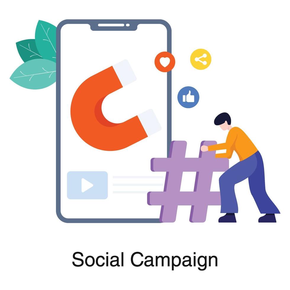 sociale media campagneconcept vector