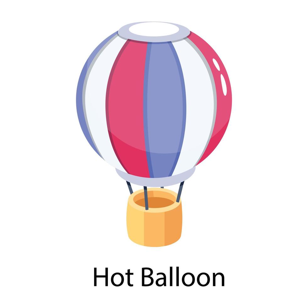 trendy hete ballon vector