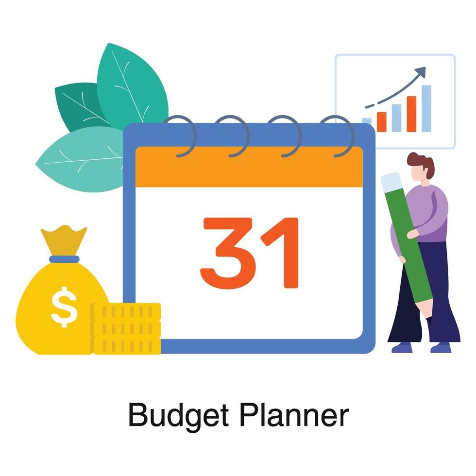 bedrijfsconcept budgetplan vector