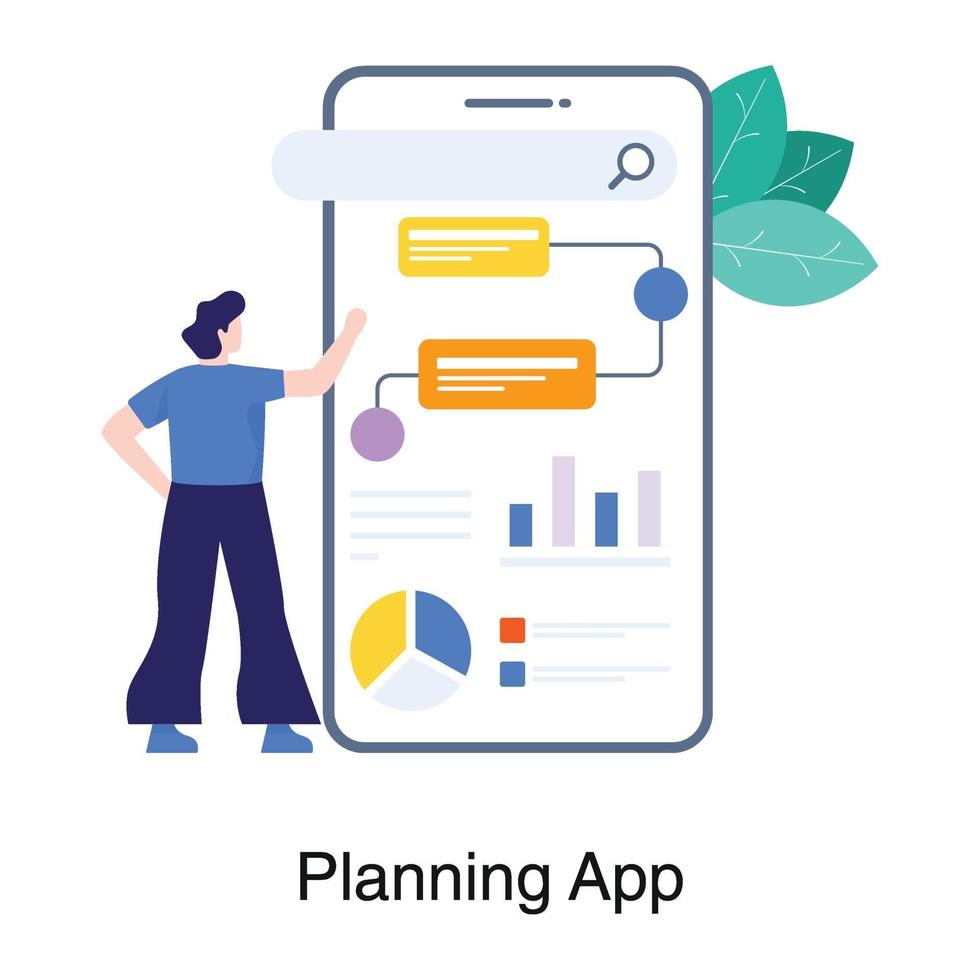 projectplanning app-concept vector