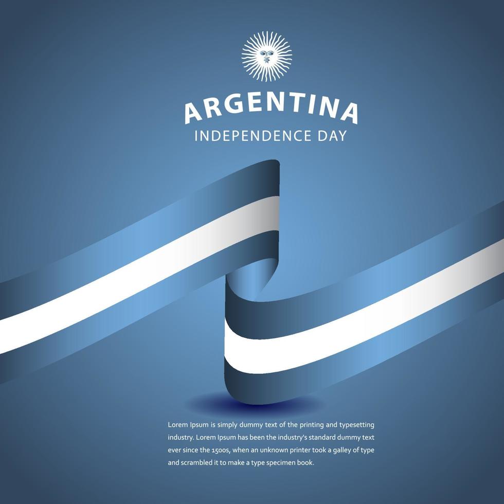 gelukkige argentinië onafhankelijkheidsdag viering vector sjabloon ontwerp illustratie