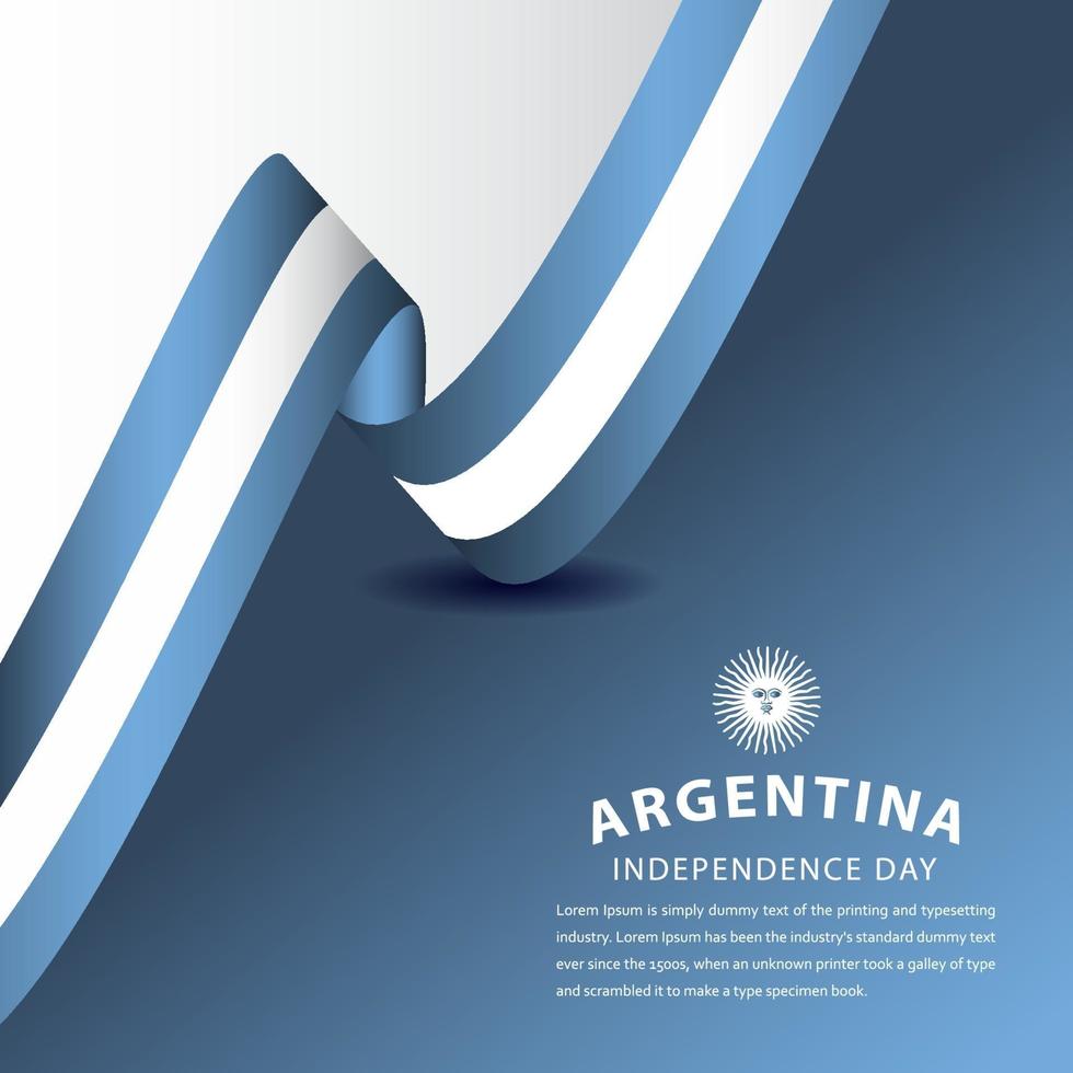 gelukkige argentinië onafhankelijkheidsdag viering vector sjabloon ontwerp illustratie