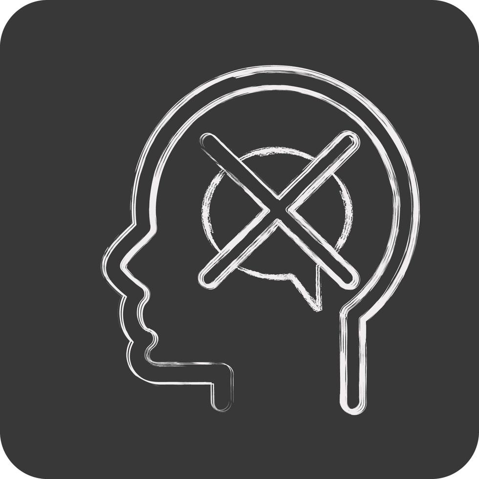 icoon onverdraagzaamheid. verwant naar psychologie persoonlijkheid symbool. gemakkelijk ontwerp bewerkbaar. gemakkelijk illustratie vector