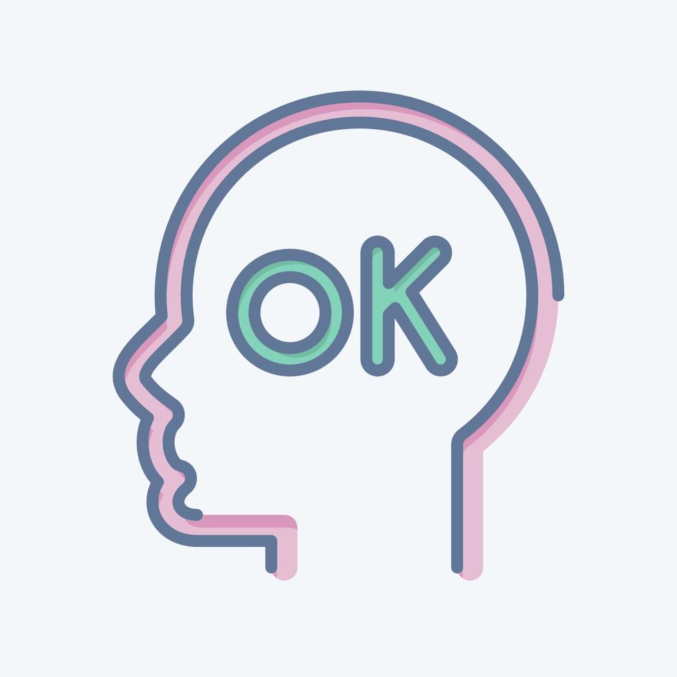 icoon positief houding. verwant naar psychologie persoonlijkheid symbool. gemakkelijk ontwerp bewerkbaar. gemakkelijk illustratie vector