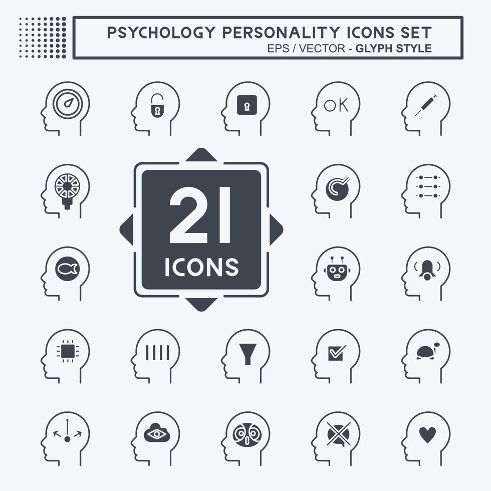 icoon reeks psychologie persoonlijkheid. verwant naar psychologie persoonlijkheid symbool. gemakkelijk ontwerp bewerkbaar. gemakkelijk illustratie vector