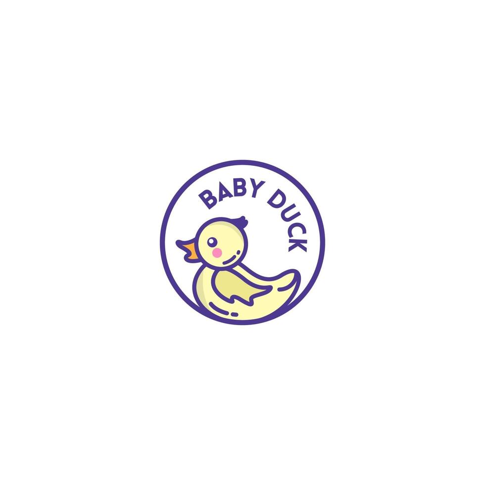 baby eend logo pictogram vector sjabloon ontwerp illustratie