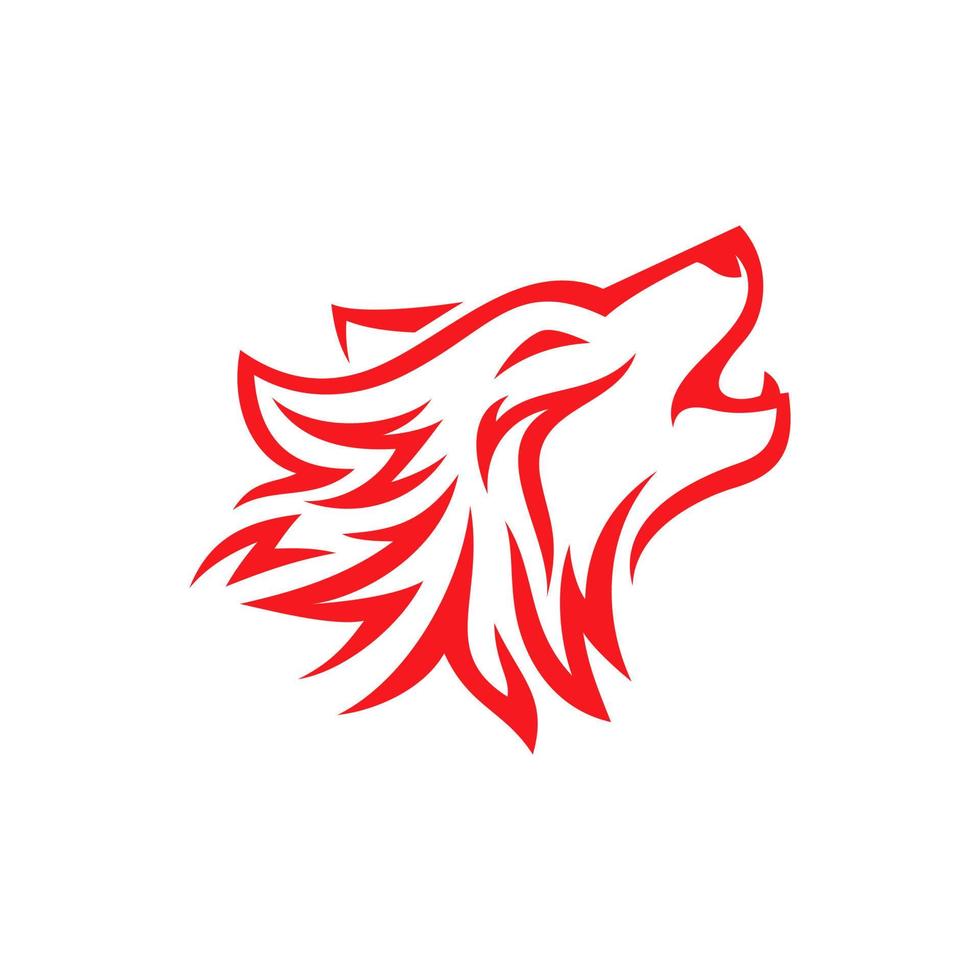 schetsen van een tribal wolf tatoeëren. vector tekening wolf hoofd gemaakt met patronen. wolf logo