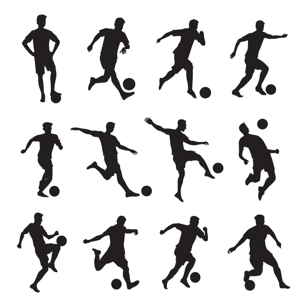 Amerikaans voetbal vector verzameling in silhouet stijl met verschillend stijlen en vormen, rennen Amerikaans voetbal silhouet vector geïsoleerd Aan wit achtergrond