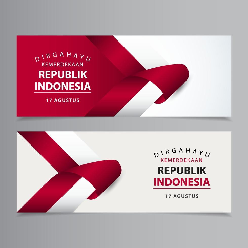 gelukkige dag van de onafhankelijkheid van Indonesië vector sjabloon illustratie