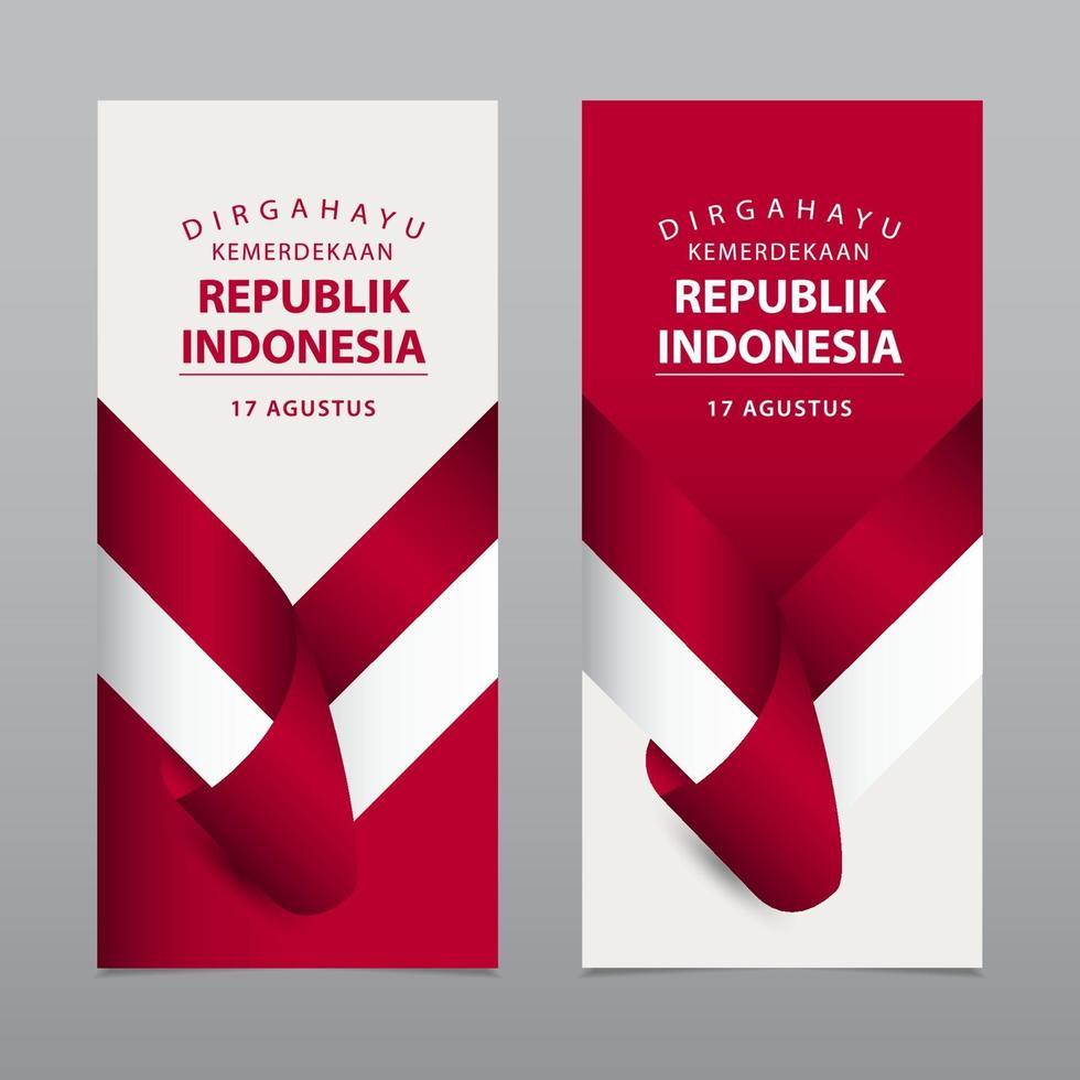 gelukkige dag van de onafhankelijkheid van Indonesië vector sjabloon illustratie