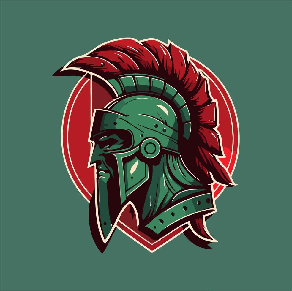 spartaans sterk mascotte logo vector illustratie eps10