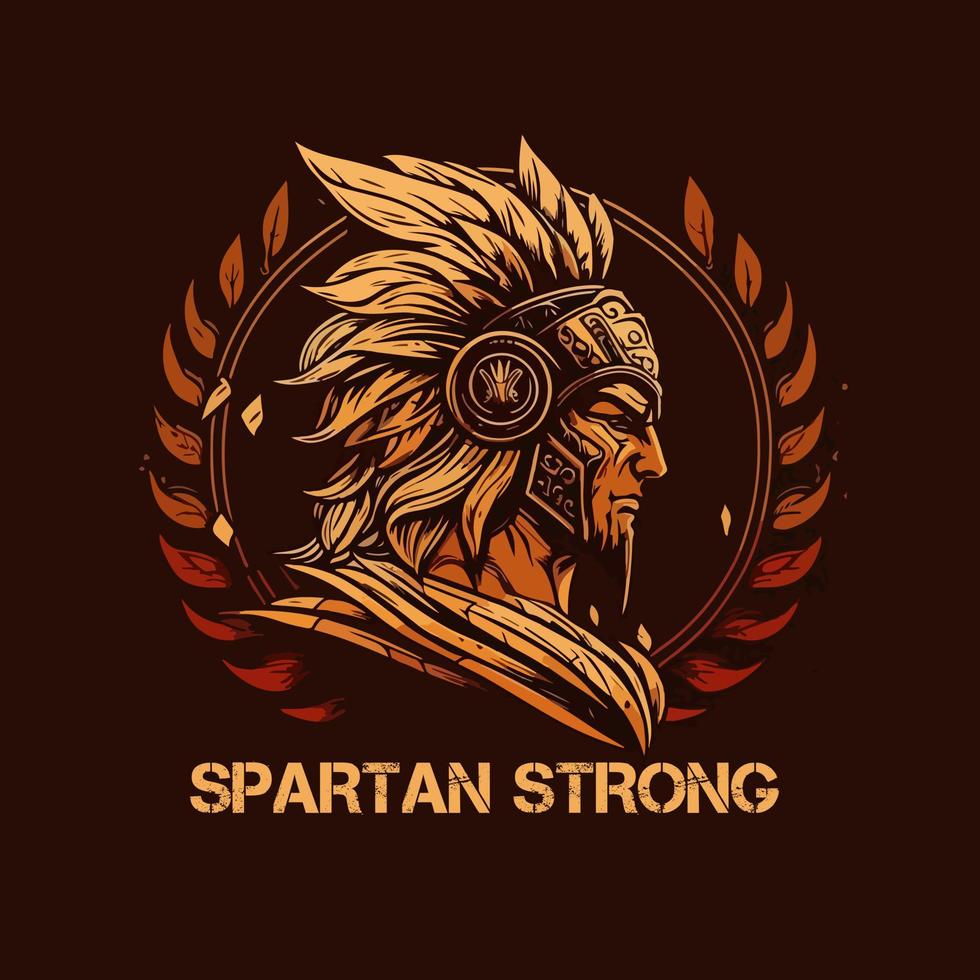 spartaans sterk mascotte logo vector illustratie eps10