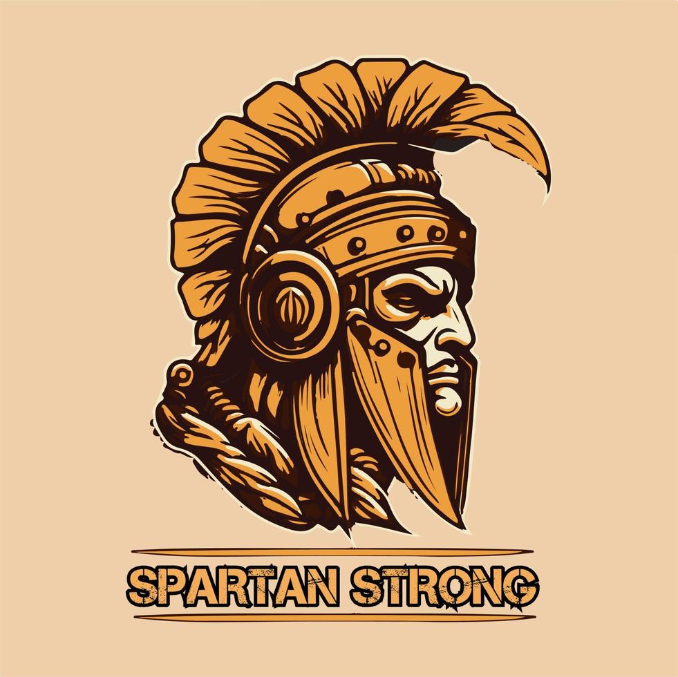 spartaans helm logo mascotte symbool vector illustratie eps 10
