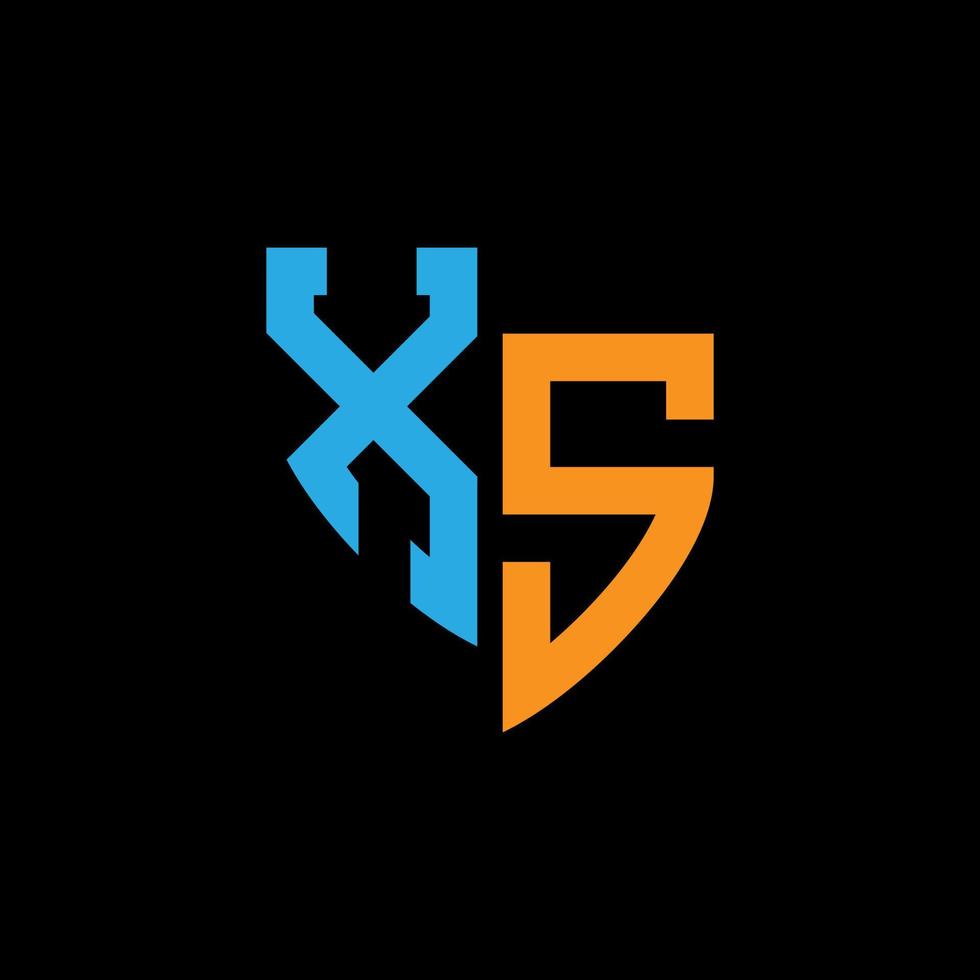 xs abstract monogram logo ontwerp Aan zwart achtergrond. xs creatief initialen brief logo concept. vector