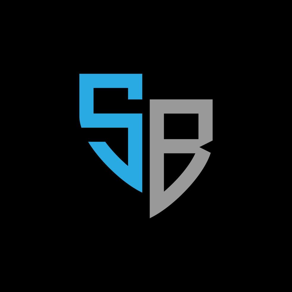 sb abstract monogram logo ontwerp Aan zwart achtergrond. sb creatief initialen brief logo concept. vector