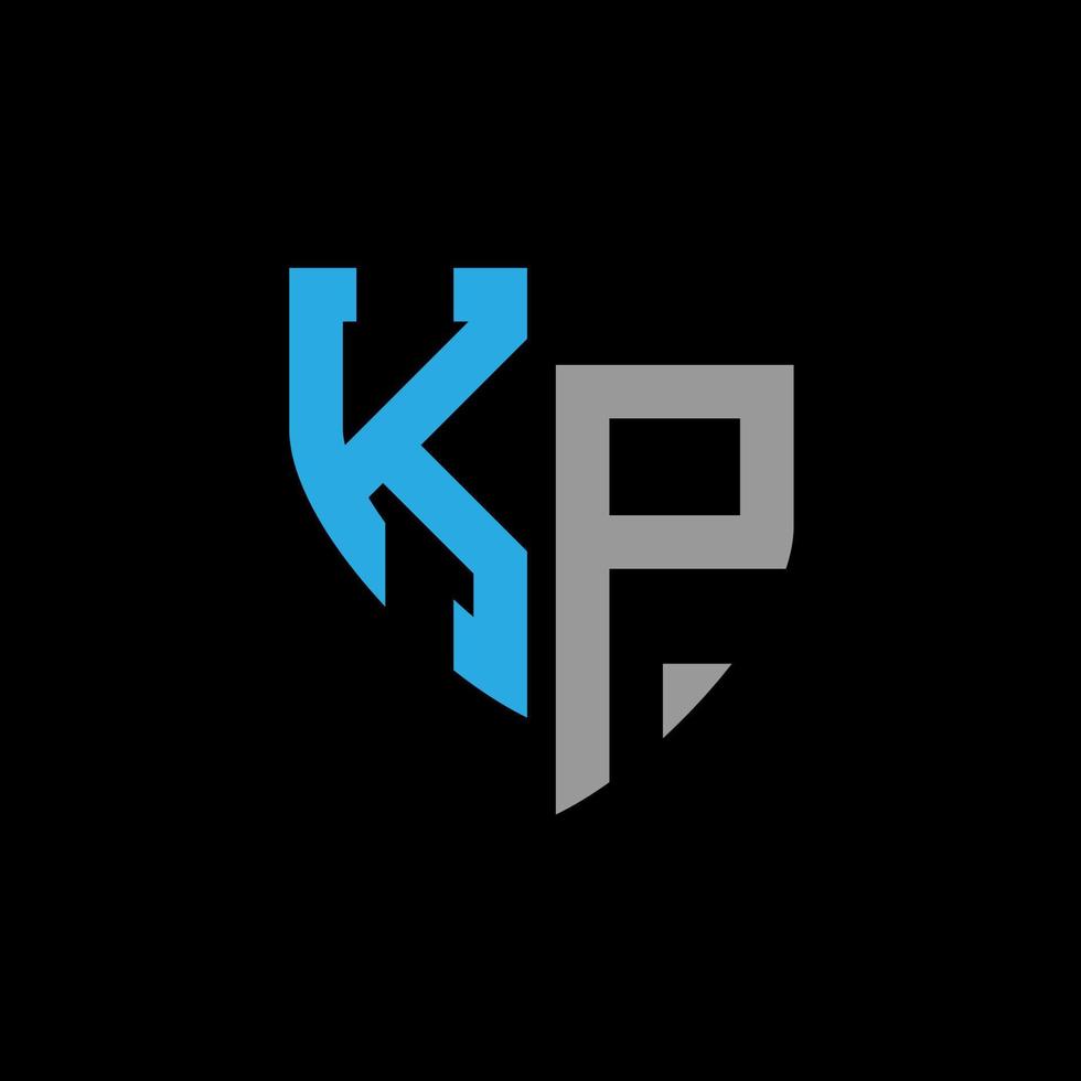 kp abstract monogram logo ontwerp Aan zwart achtergrond. kp creatief initialen brief logo concept. vector