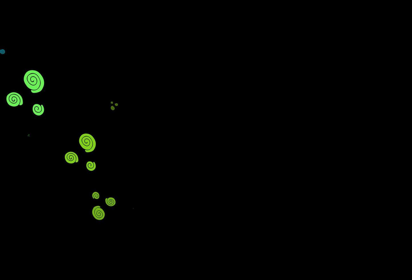 donkerblauwe, gele vectorachtergrond met gebogen cirkels. vector