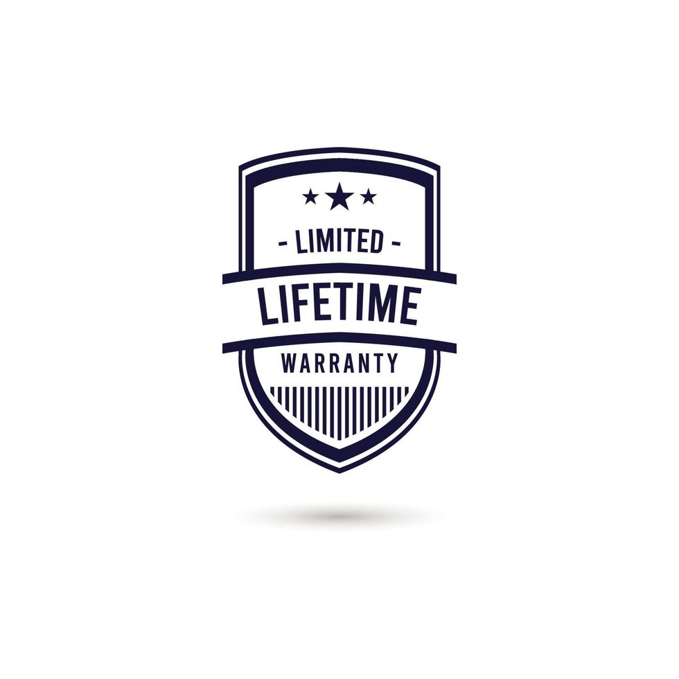 beperkte levenslange garantie logo pictogram vector sjabloon ontwerp illustratie