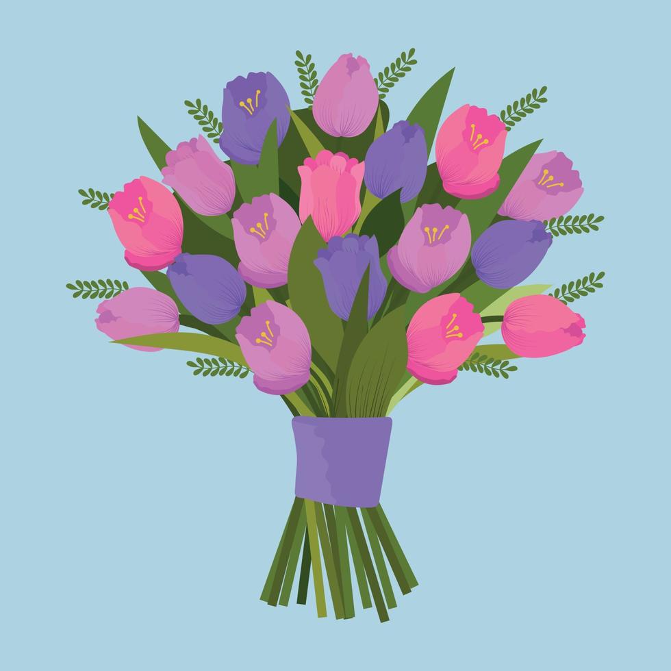 boeket tulpen vector