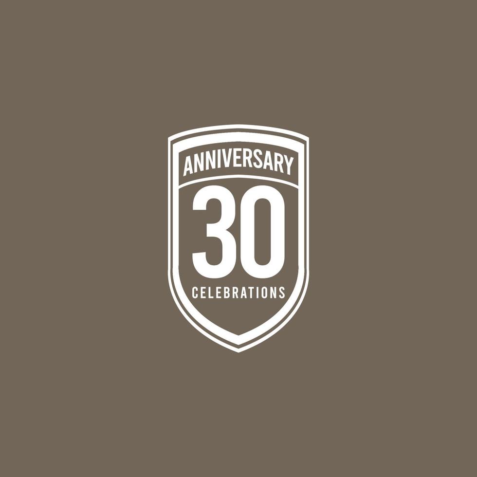 30 jaar verjaardag viering retro klassieke sjabloon ontwerp vectorillustratie vector