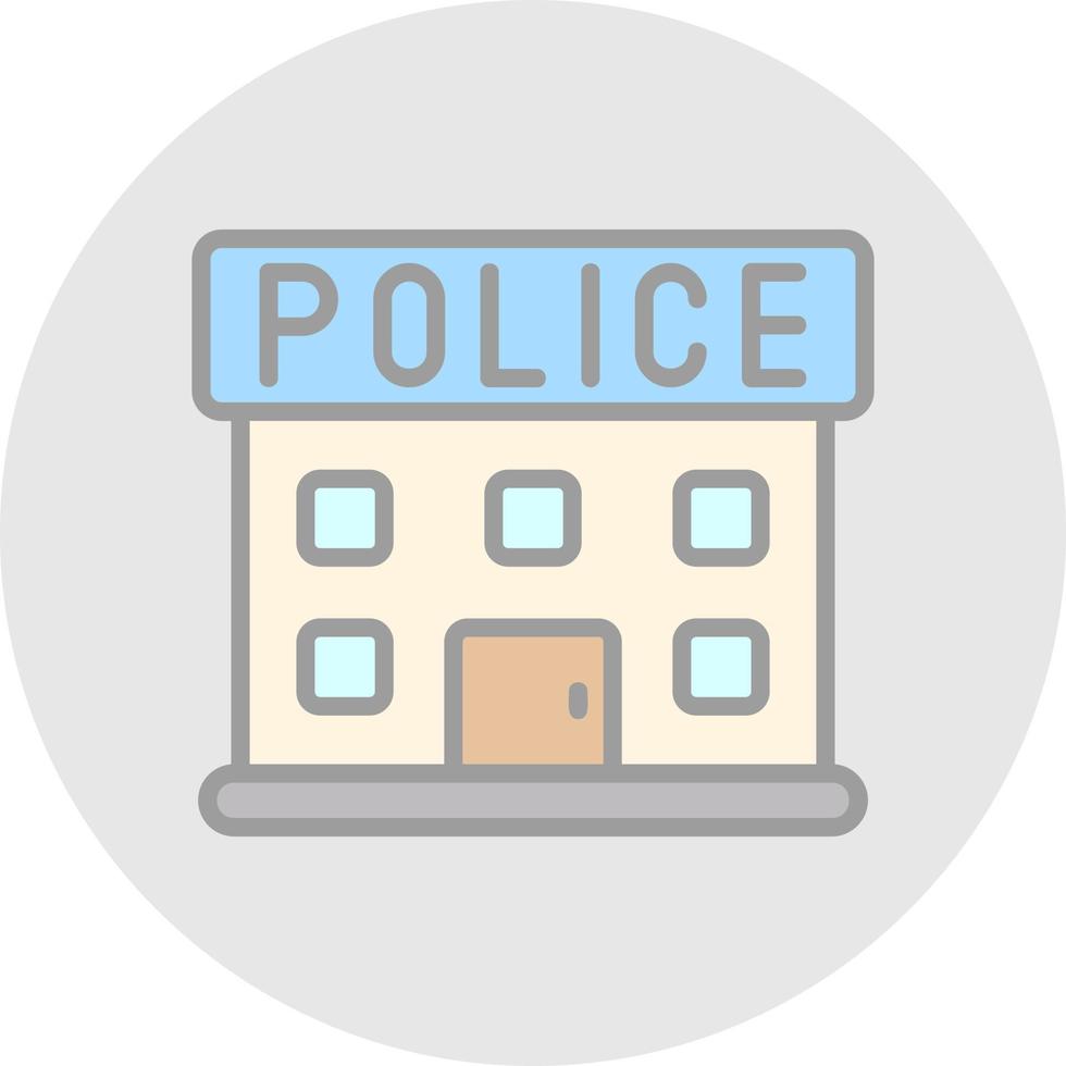 Politie station vector icoon ontwerp