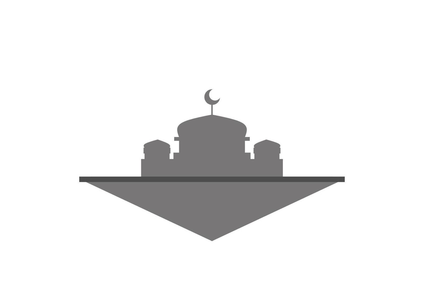 moskee illustratie, moskee icoon met elegant concept, perfect voor Ramadan ontwerp vector