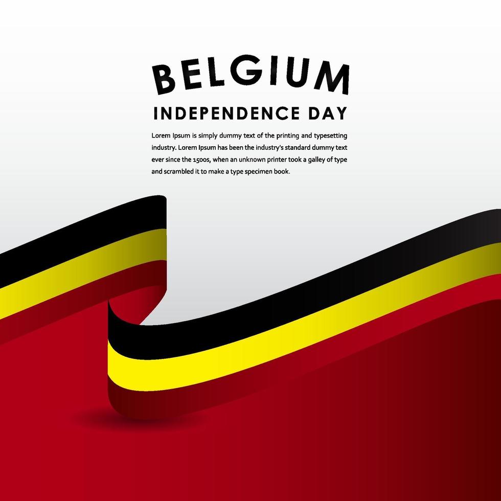 gelukkige België onafhankelijkheidsdag vieringen vector sjabloonontwerp illustratie