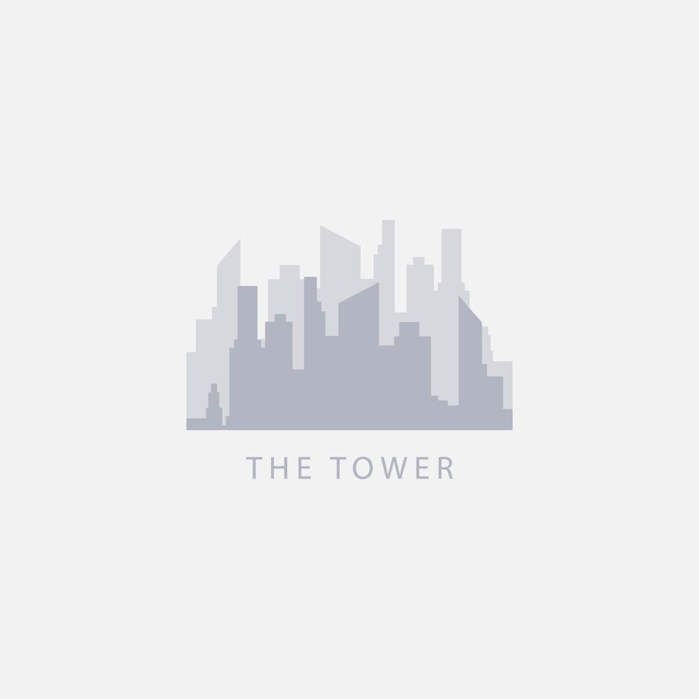 de toren gebouw vector sjabloonontwerp logo illustratie