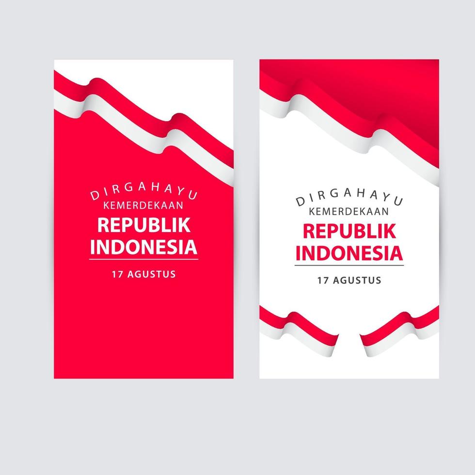 gelukkige indonesië onafhankelijkheidsdag viering vector sjabloonontwerp logo illustratie