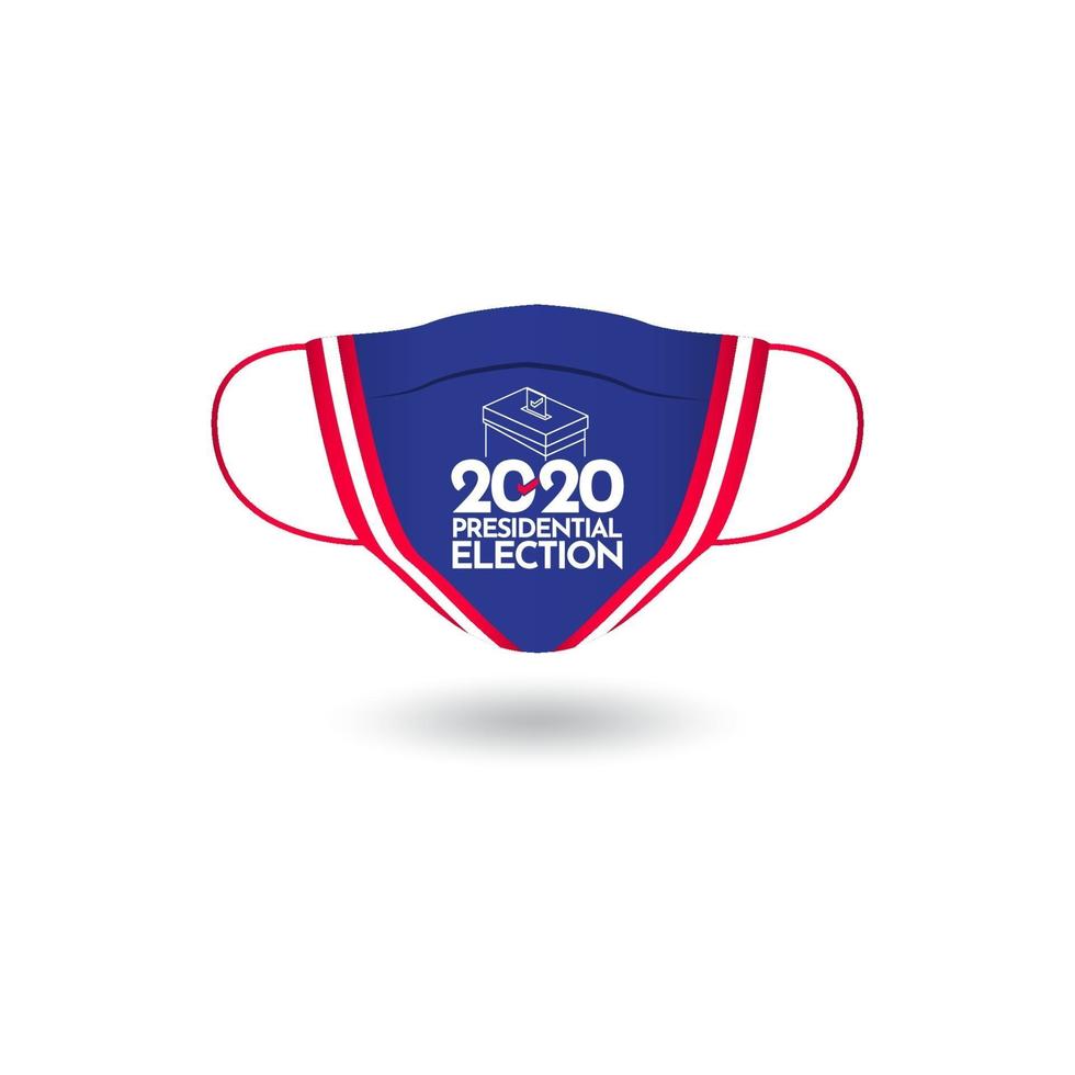 2020 presidentsverkiezingen masker ontwerp sjabloon vectorillustratie vector