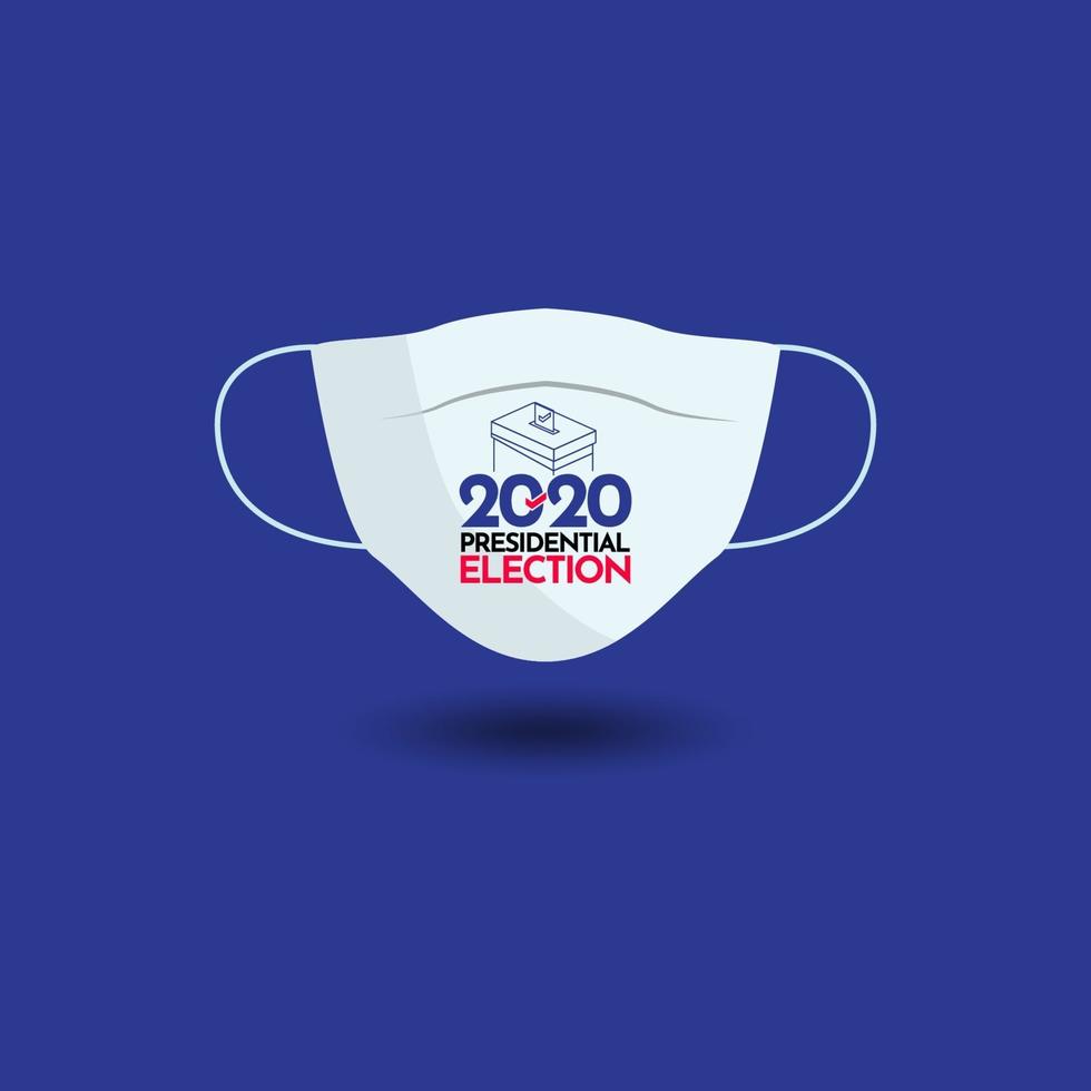 2020 presidentsverkiezingen masker ontwerp sjabloon vectorillustratie vector