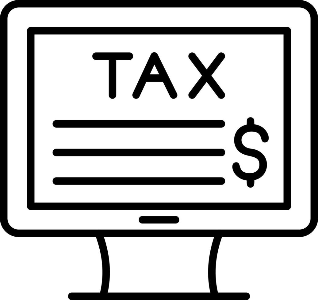 online belasting betaald icoon vector