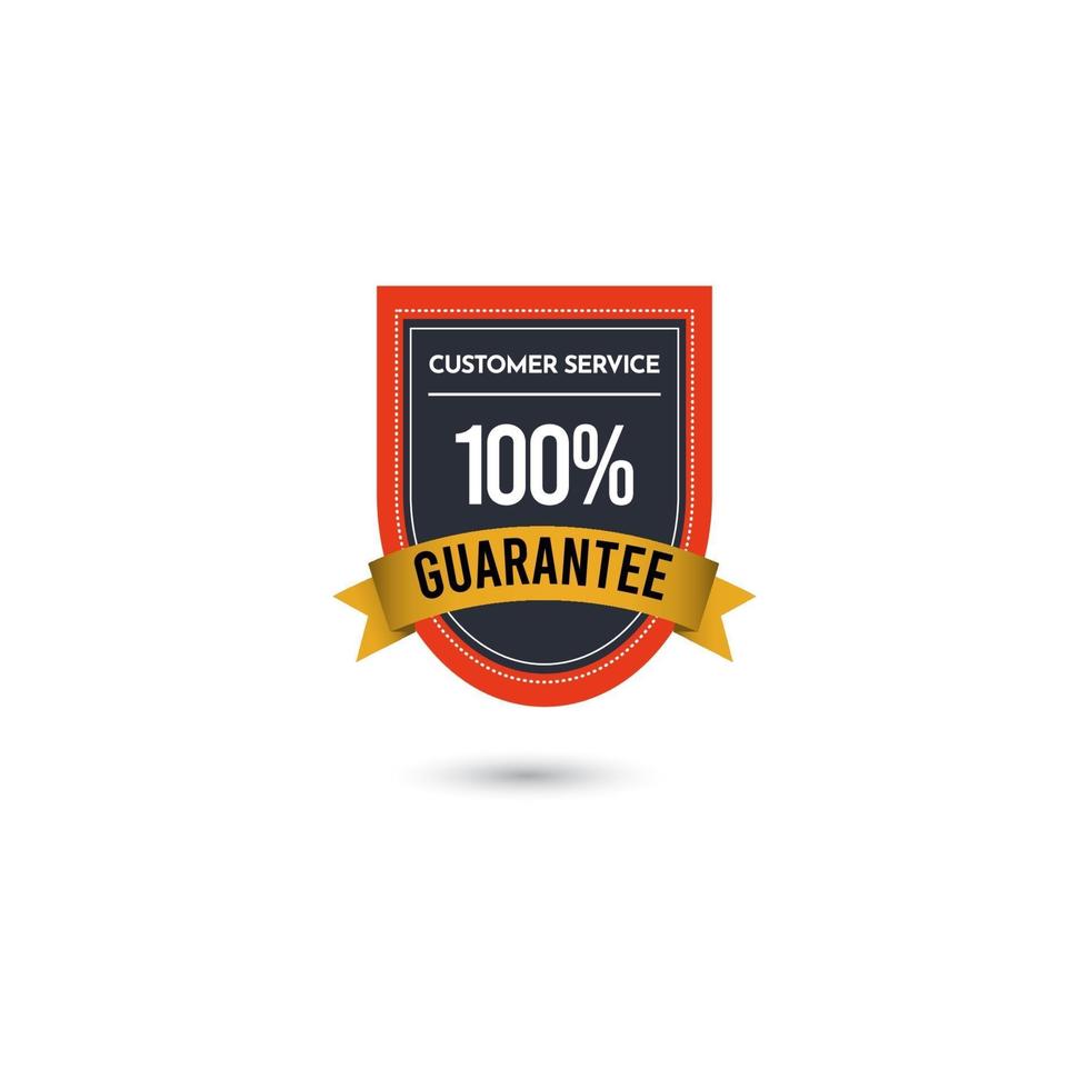 100 garantie klantenservice badge logo vector sjabloon ontwerp illustratie