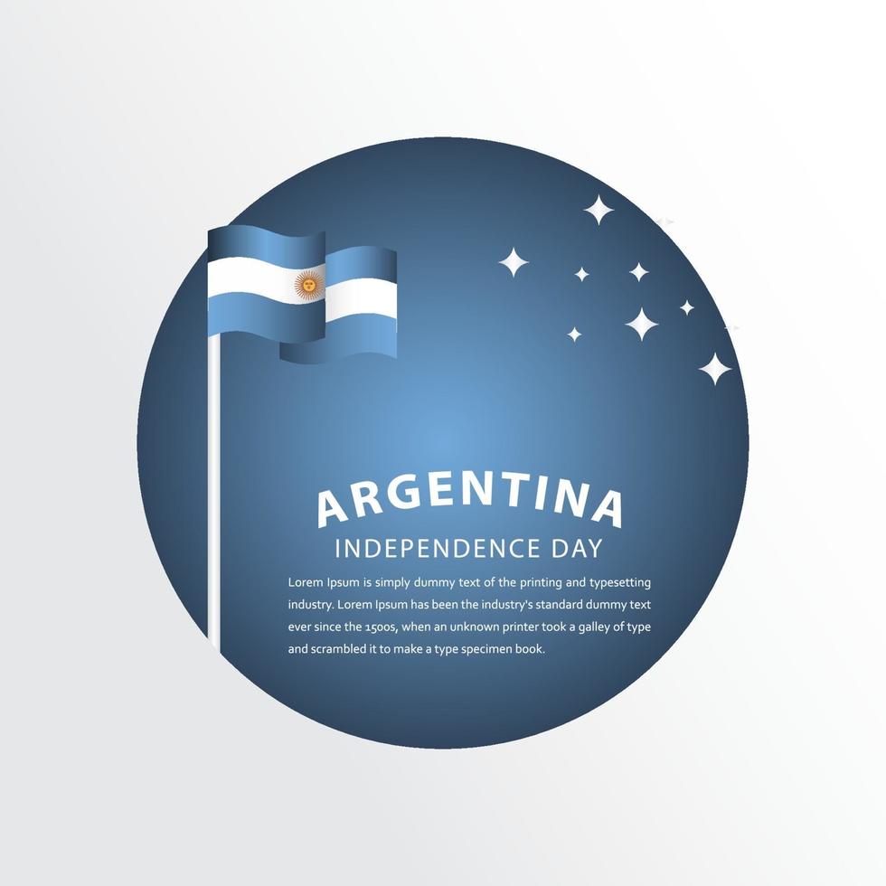 gelukkige argentinië onafhankelijkheidsdag viering vector sjabloon ontwerp illustratie