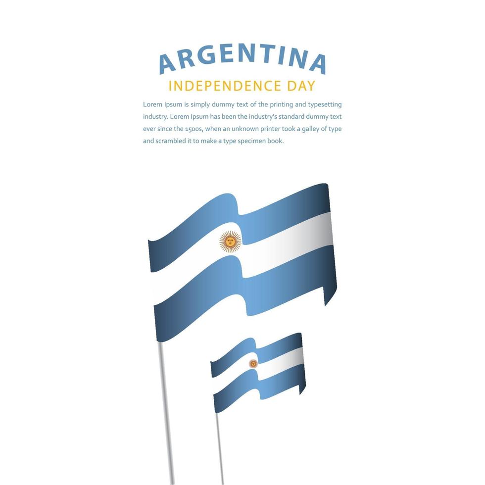gelukkige argentinië onafhankelijkheidsdag viering vector sjabloon ontwerp illustratie