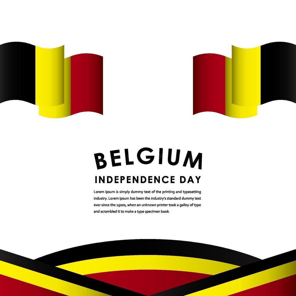 gelukkige België onafhankelijkheidsdag vieringen vector sjabloonontwerp illustratie