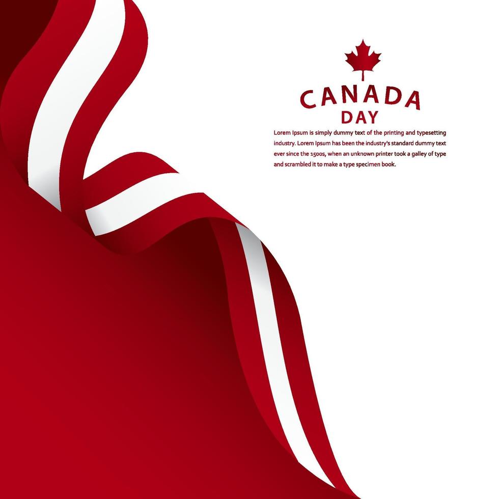 gelukkige dag van Canada viering vector sjabloonontwerp illustratie