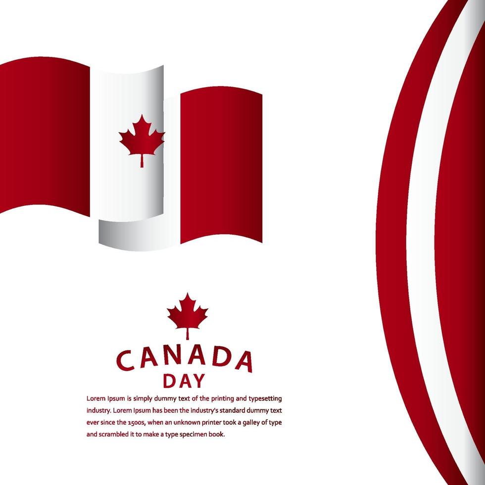 gelukkige dag van Canada viering vector sjabloonontwerp illustratie