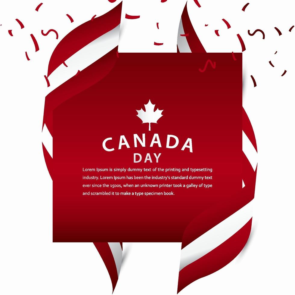 gelukkige dag van Canada viering vector sjabloonontwerp illustratie